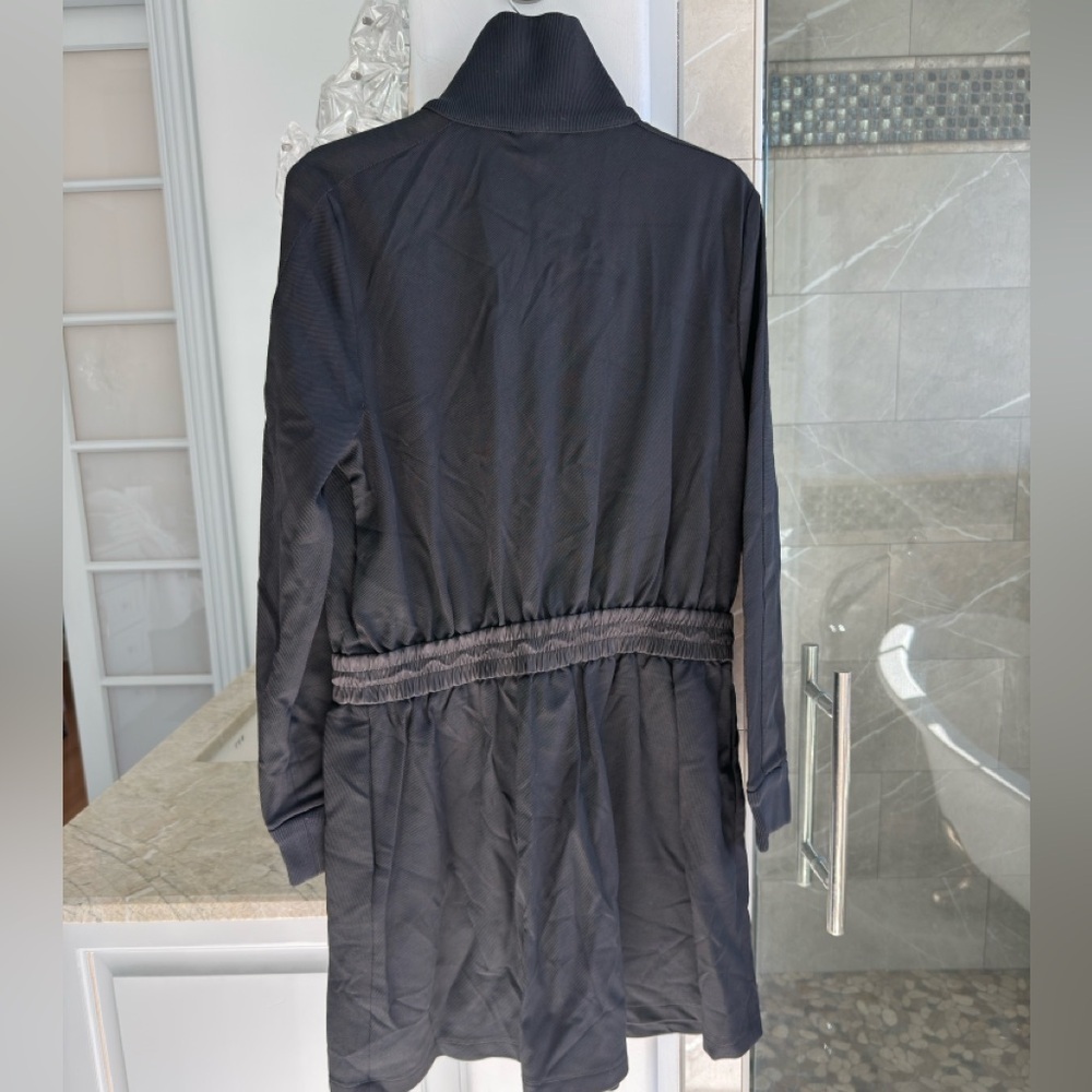Moncler Half Zip Piqué Knit Long Sleeve Minidress - Picture 7 of 13